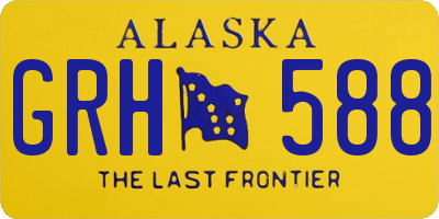 AK license plate GRH588