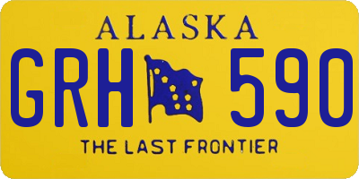 AK license plate GRH590