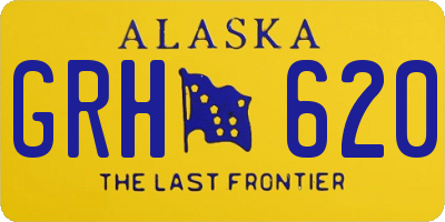 AK license plate GRH620