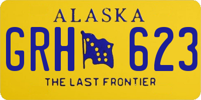 AK license plate GRH623