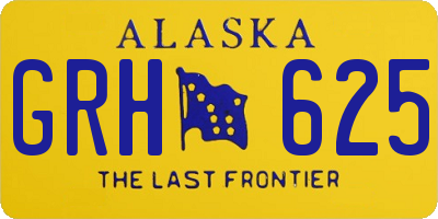 AK license plate GRH625