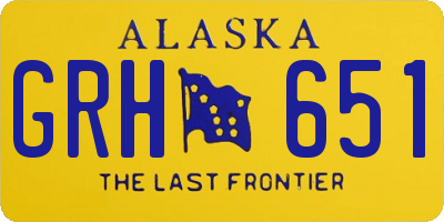 AK license plate GRH651