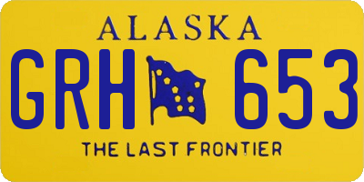 AK license plate GRH653