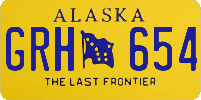 AK license plate GRH654