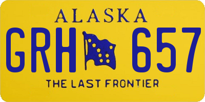 AK license plate GRH657