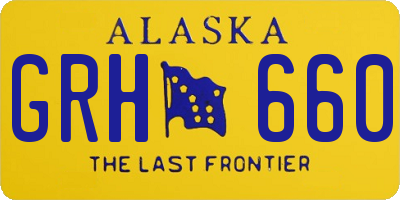 AK license plate GRH660