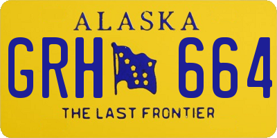AK license plate GRH664