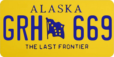 AK license plate GRH669