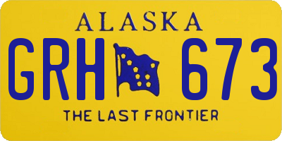 AK license plate GRH673
