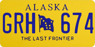 AK license plate GRH674