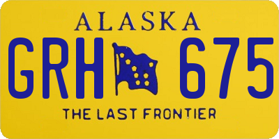 AK license plate GRH675