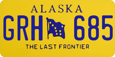 AK license plate GRH685