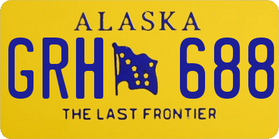 AK license plate GRH688