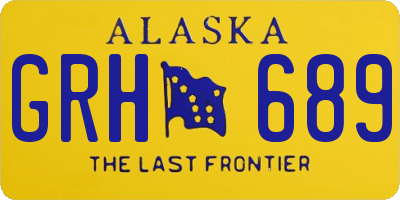 AK license plate GRH689