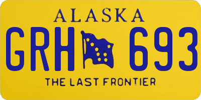 AK license plate GRH693