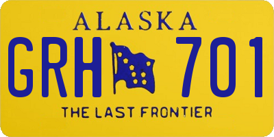 AK license plate GRH701