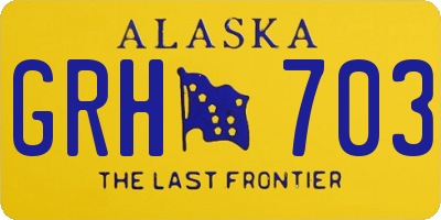 AK license plate GRH703