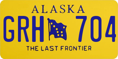 AK license plate GRH704