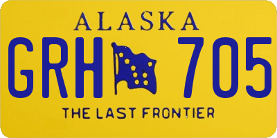 AK license plate GRH705