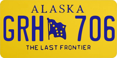 AK license plate GRH706