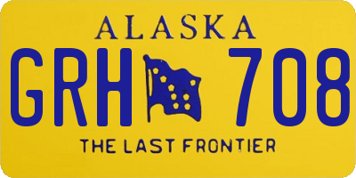 AK license plate GRH708