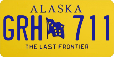 AK license plate GRH711