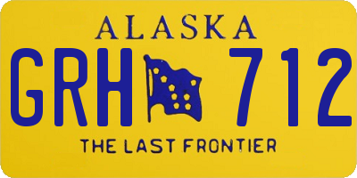 AK license plate GRH712