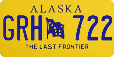 AK license plate GRH722