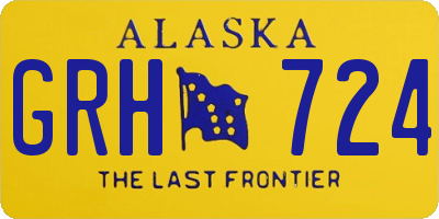 AK license plate GRH724