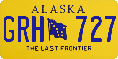 AK license plate GRH727