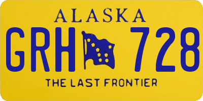 AK license plate GRH728