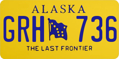 AK license plate GRH736