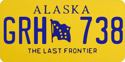 AK license plate GRH738