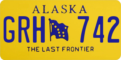 AK license plate GRH742