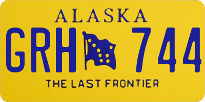 AK license plate GRH744