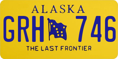 AK license plate GRH746