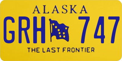 AK license plate GRH747