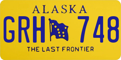 AK license plate GRH748