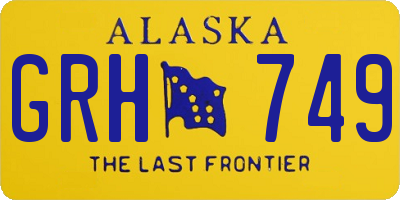 AK license plate GRH749