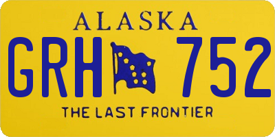 AK license plate GRH752