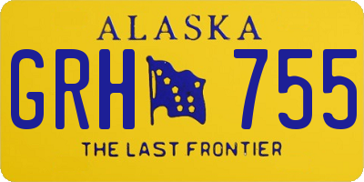 AK license plate GRH755