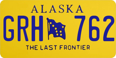 AK license plate GRH762