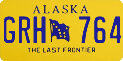 AK license plate GRH764