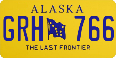 AK license plate GRH766