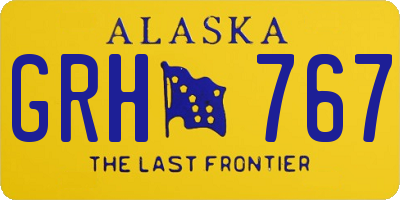 AK license plate GRH767