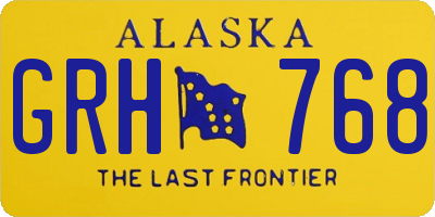 AK license plate GRH768