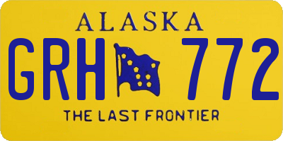 AK license plate GRH772