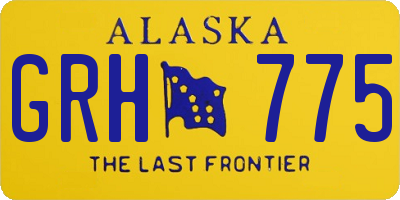 AK license plate GRH775