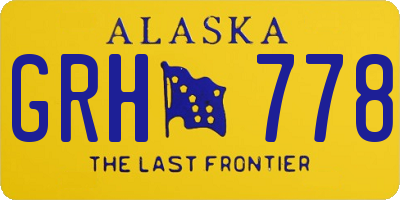 AK license plate GRH778