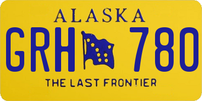 AK license plate GRH780